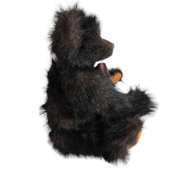 Black Jointed teddy Bear by Lorraine Ganz Cottage‎ Collectibles Shake it / noise - Picture 8 of 13